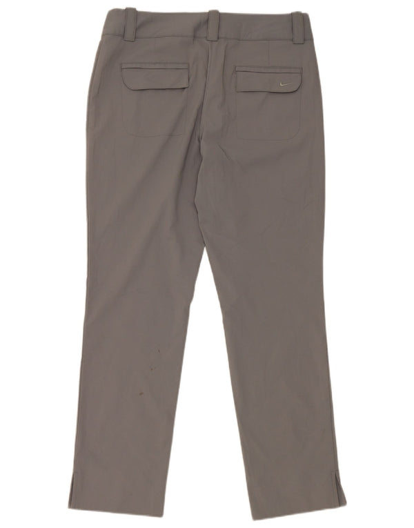 Pantaloni chino drepti pentru femei Nike Dri Fit UK 10 Small W30 L28 Gri