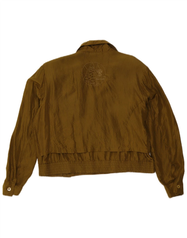 Jachetă bomber supradimensionată pentru femei vintage UK 10 mic kaki