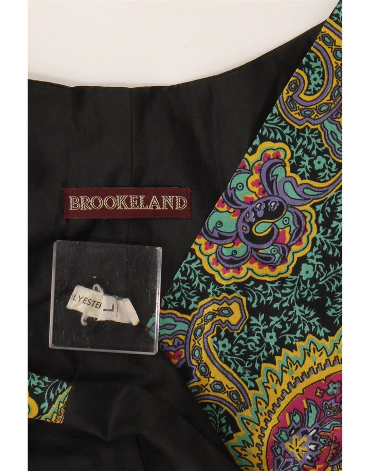 Vestă vintage pentru bărbați, mare, verde, poliester Paisley