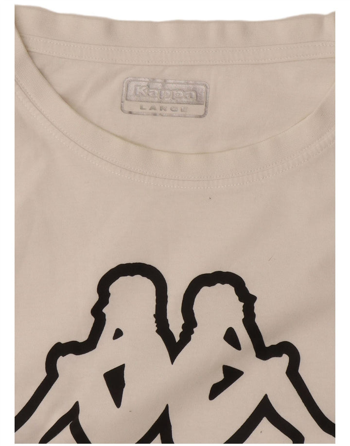 Tricou grafic pentru bărbați Kappa Top mare alb