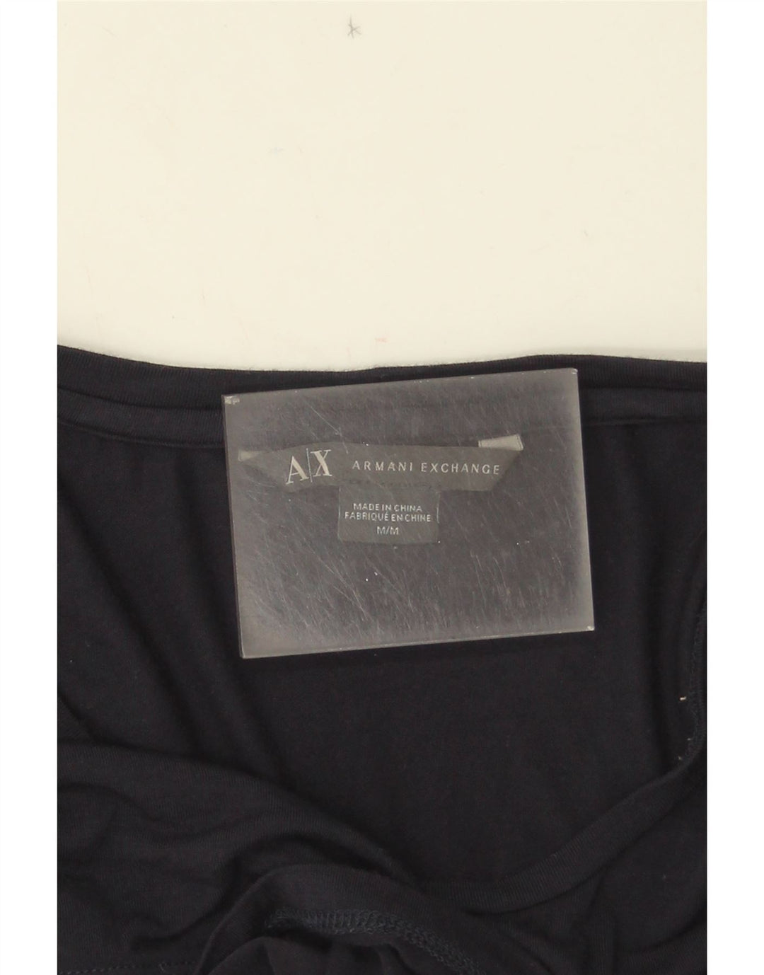 Armani Exchange Tricou pentru femei Top UK 14 Medium Bleumarin Geometric