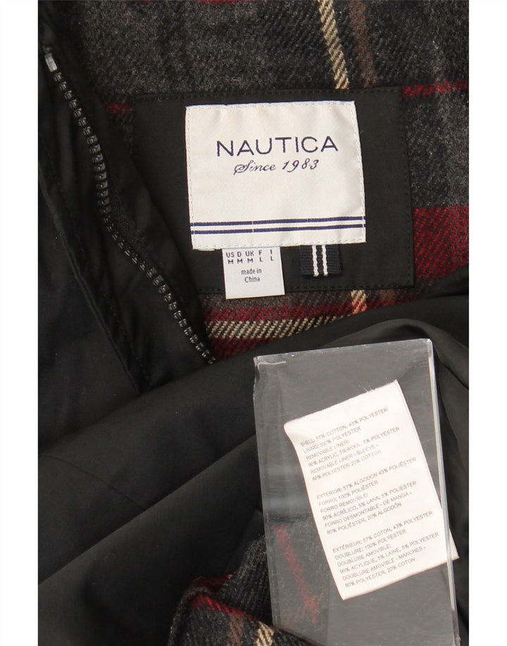 Duffle Coat Nautica pentru femei UK 14, bumbac mediu negru