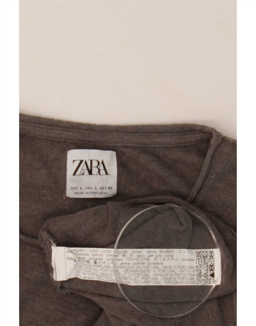 Tricou pentru bărbați Zara Top mare bumbac gri