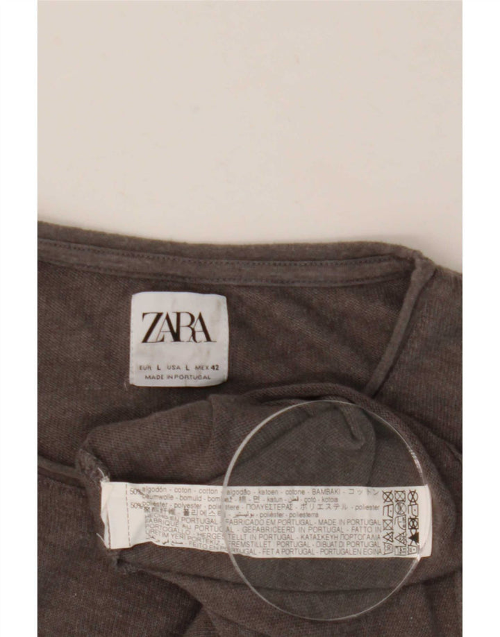Tricou pentru bărbați Zara Top mare bumbac gri