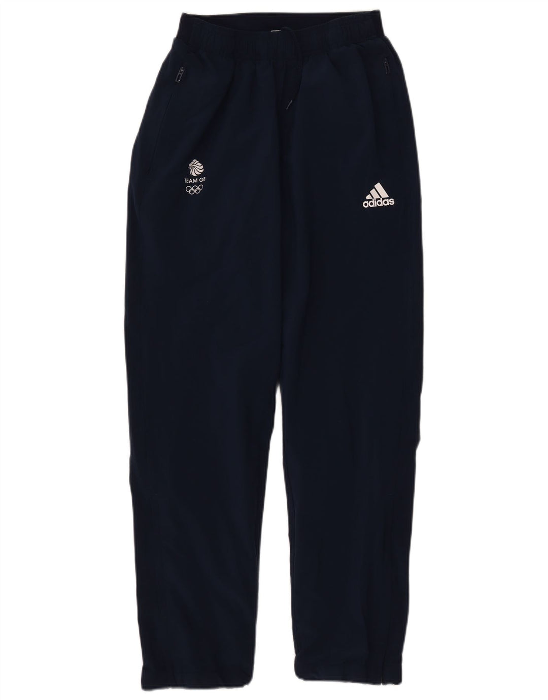 Pantaloni de trening pentru bărbați Adidas Team GB, poliester mediu albastru bleumarin
