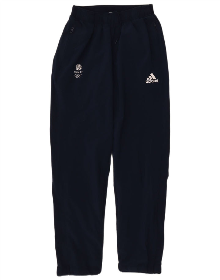 Pantaloni de trening pentru bărbați Adidas Team GB, poliester mediu albastru bleumarin