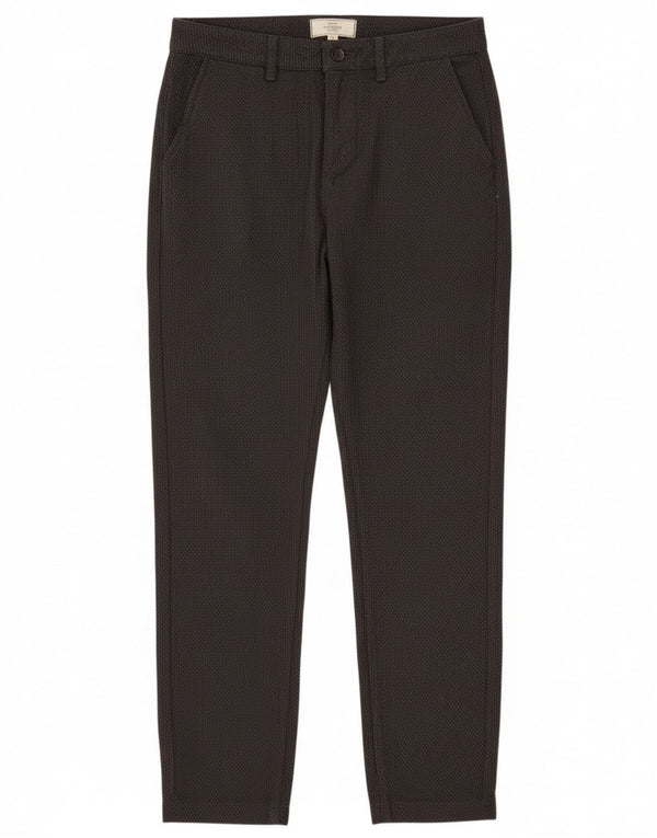 Pantaloni chino conici pentru femei Fat Face UK 10 Small W30 L29 Gri cu pete