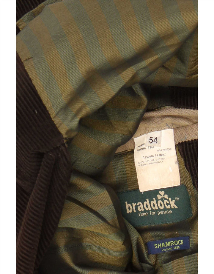 Jachetă Braddock pentru bărbați din velur IT 54 2XL maro bumbac