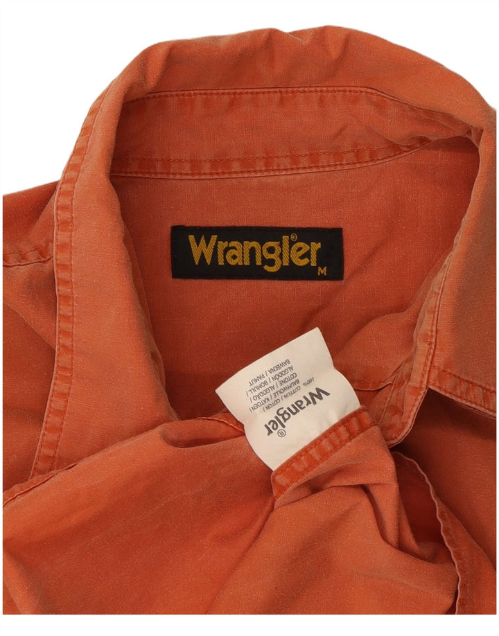 Cămașă pentru bărbați Wrangler cu mânecă scurtă din bumbac portocaliu mediu