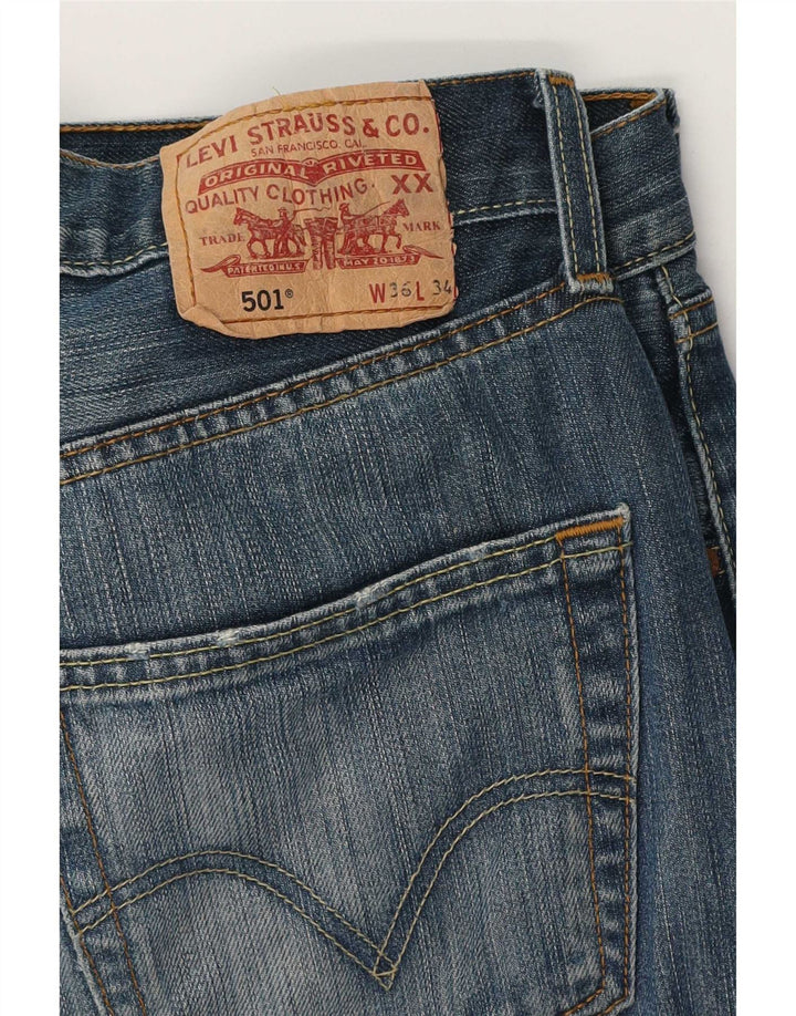 Blugi drepti pentru bărbați Levi's 501 W36 L34 Albastru