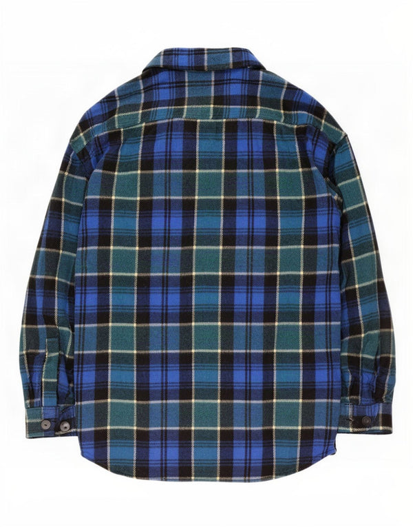 Zara Womens Oversized Flannel Shirt UK 10 Small Blue Check Cotton