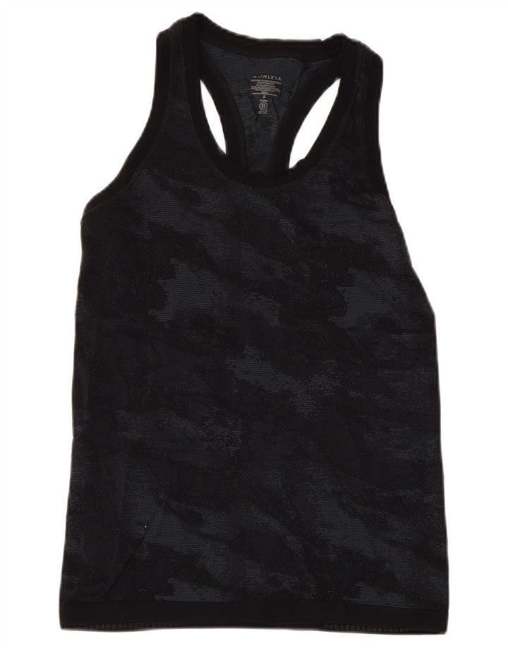 Vestă ATHLETA pentru femei UK 8 Small Black Camouflage Nylon