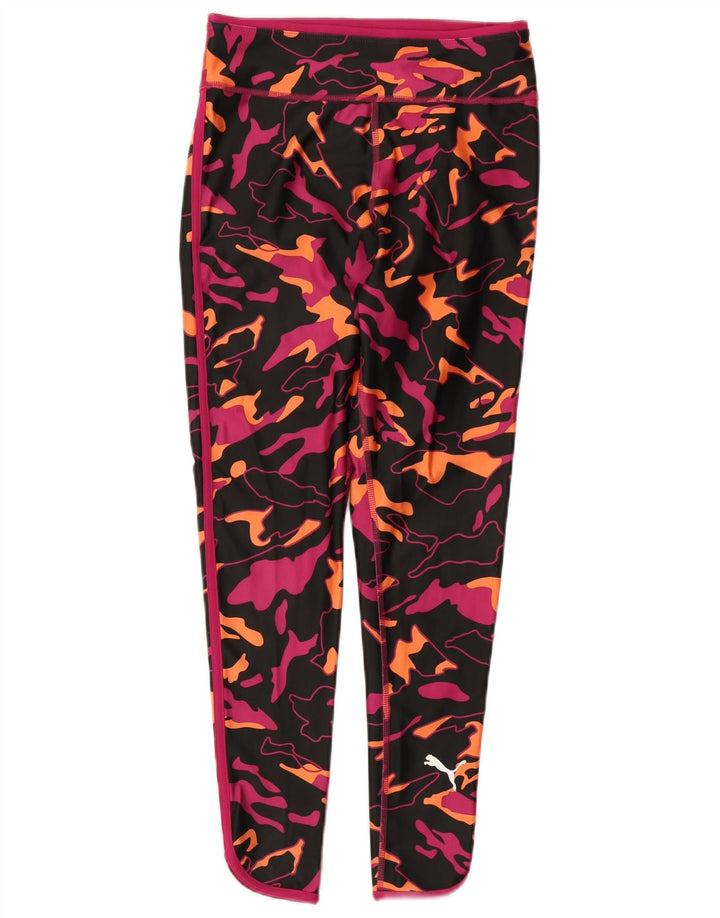 Leggings pentru femei Puma UK 8 Small Black Camouflage Poliester
