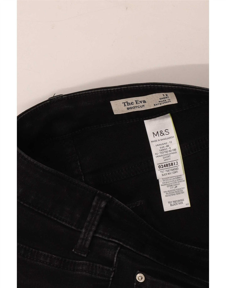 Blugi pentru femei The Eva Bootcut de la Marks & Spencer UK 12 Medium W30 L28 Negri