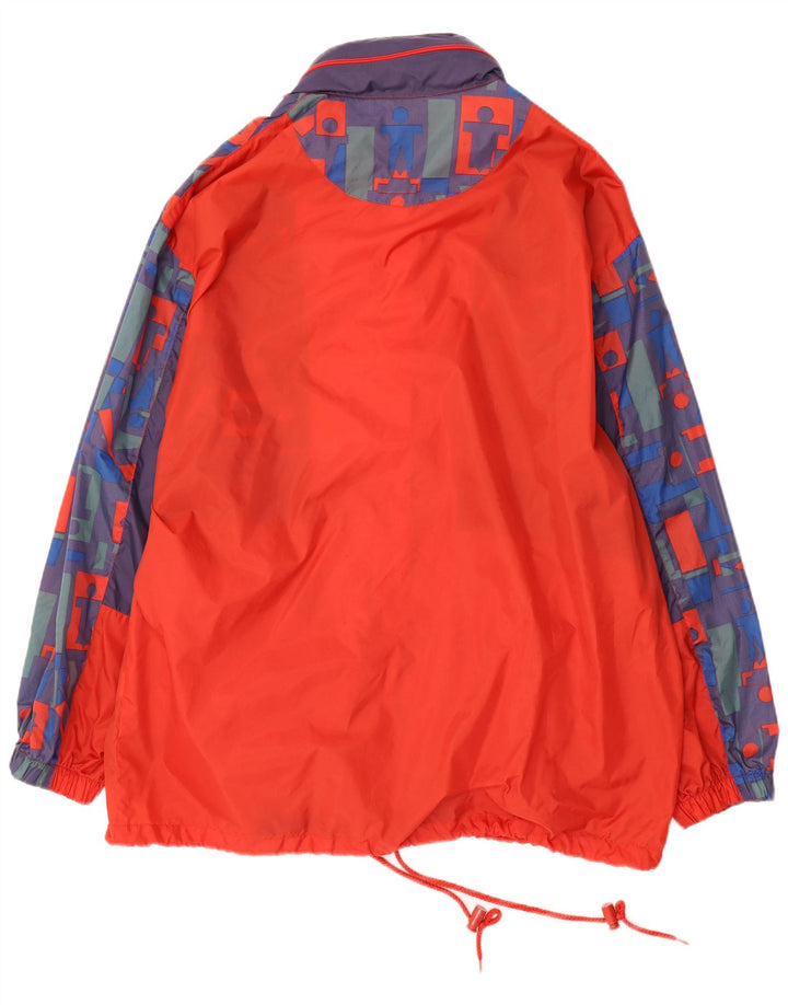 Jachetă de ploaie cu glugă vintage pentru bărbați UK 40 mare, multicoloră, geometrică