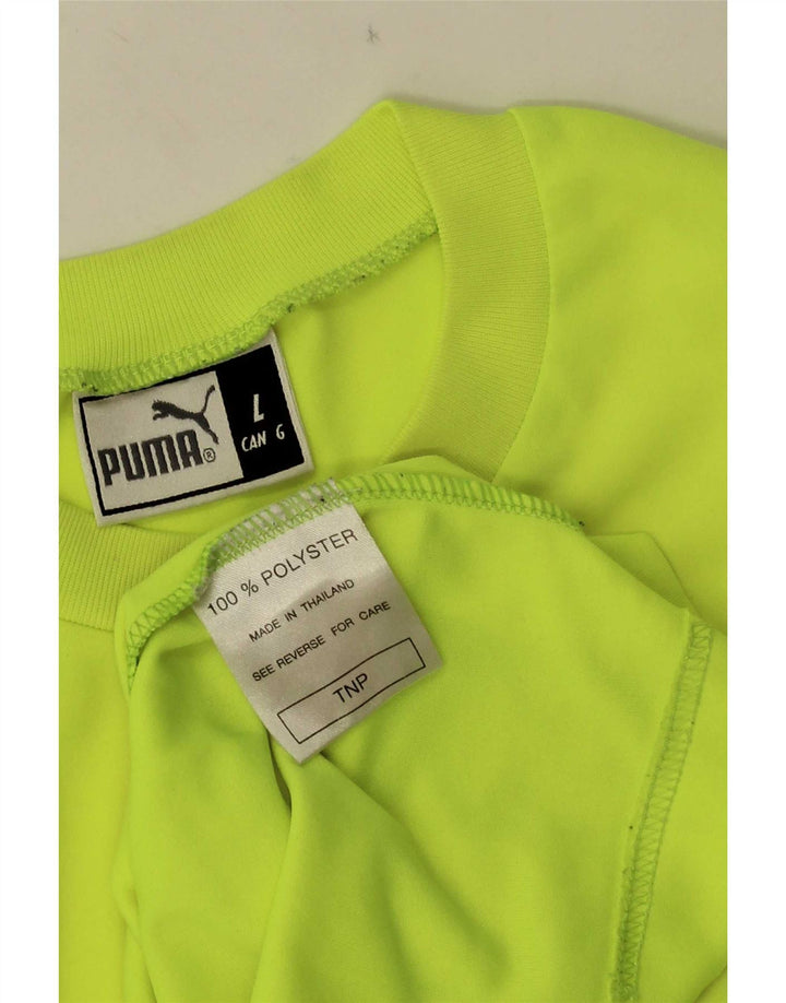 Tricou grafic Puma pentru bărbați Top mare, galben, poliester color bloc