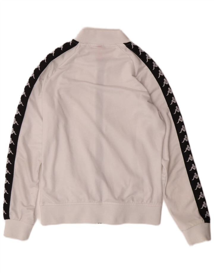 Jachetă de top pentru trening grafic KAPPA pentru fete 11-12 ani mic alb