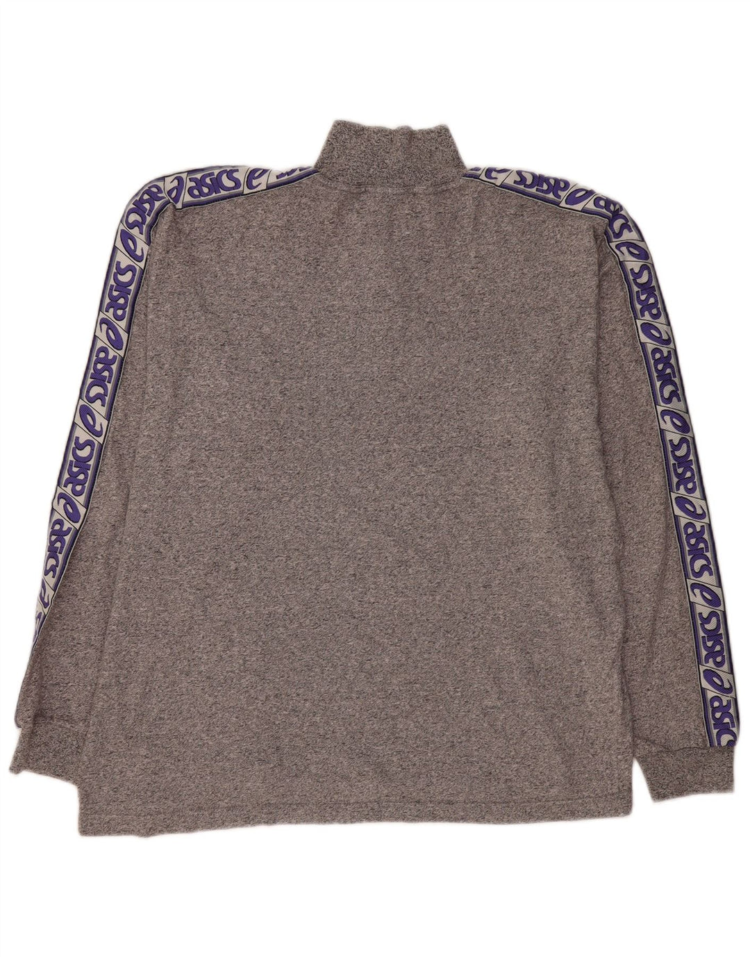 Tricou ASICS pentru bărbați, cu fermoar și gât, cu mânecă lungă, 2XL, gri