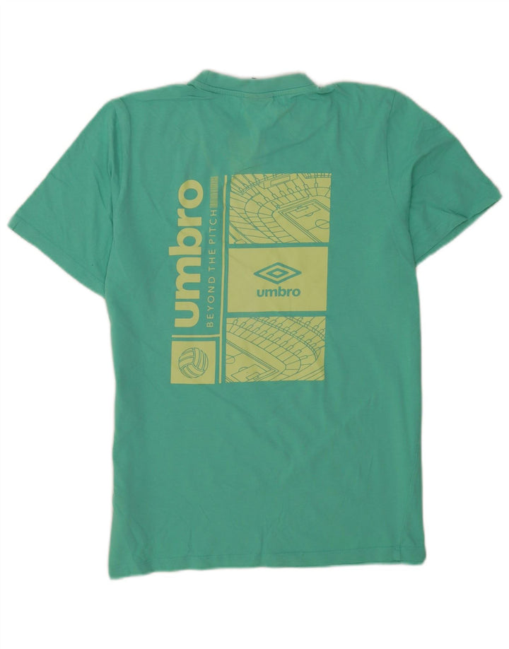 Tricou grafic pentru bărbați Umbro Top din bumbac verde mediu