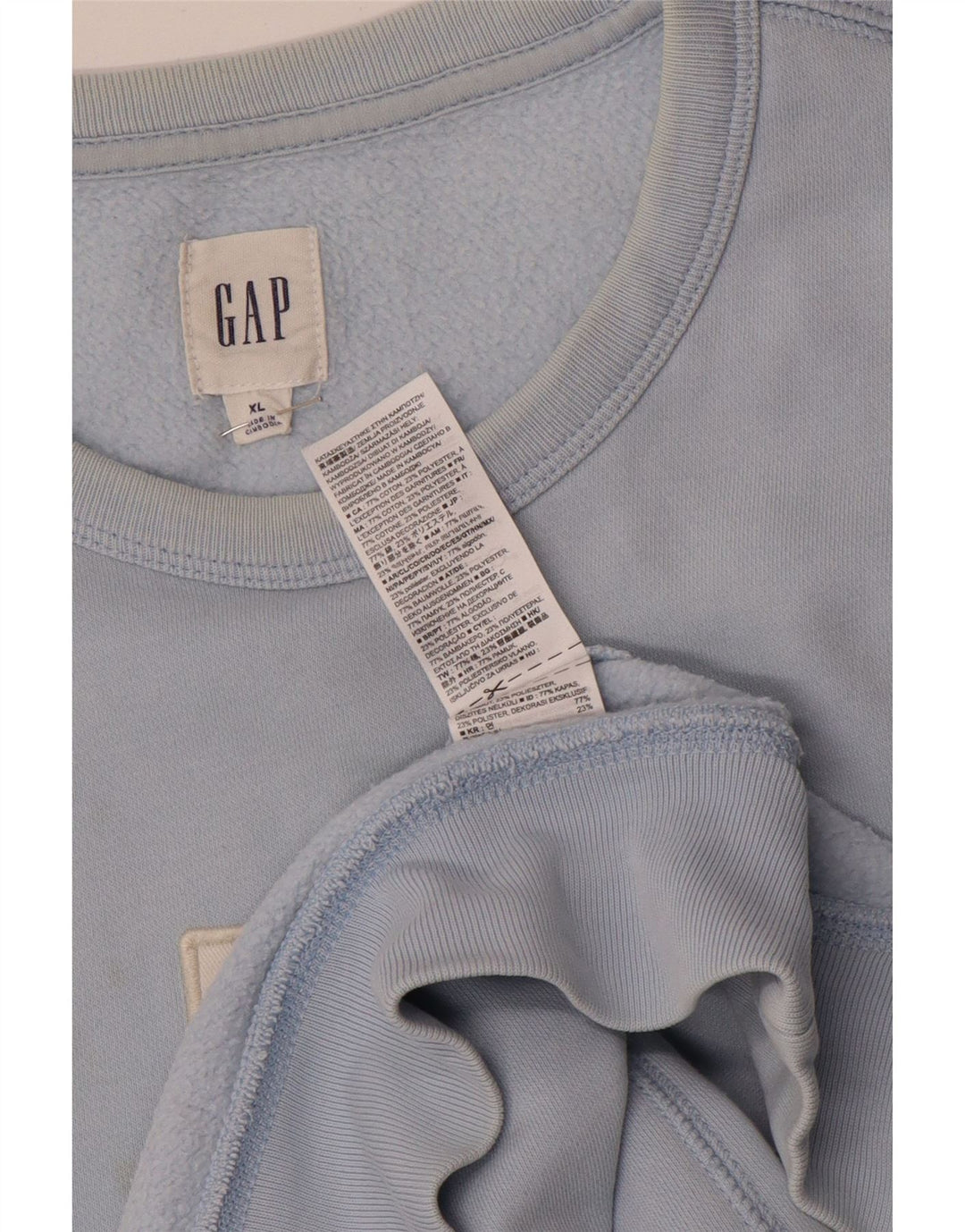 Hanorac grafic Gap pentru bărbați, XL, bumbac, albastru