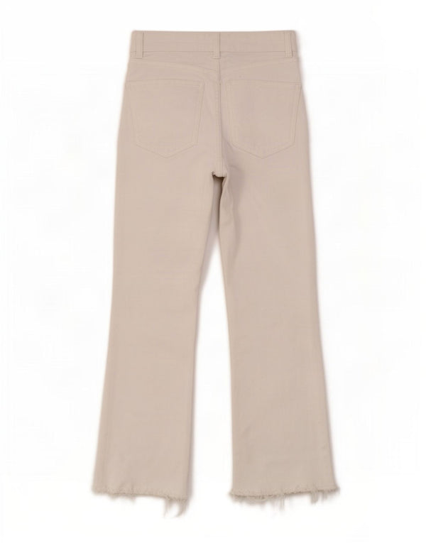 Blugi Drepți Crop pentru Damă Zara EU 36 XS L26 L24 Alb