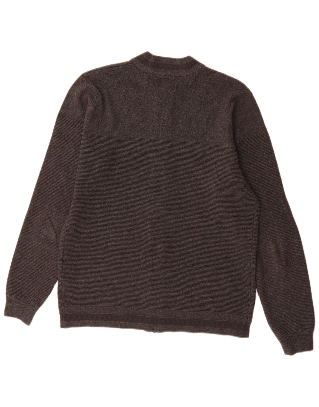 Pulover cardigan cu fermoar complet Zara pentru bărbați, bumbac gri mediu