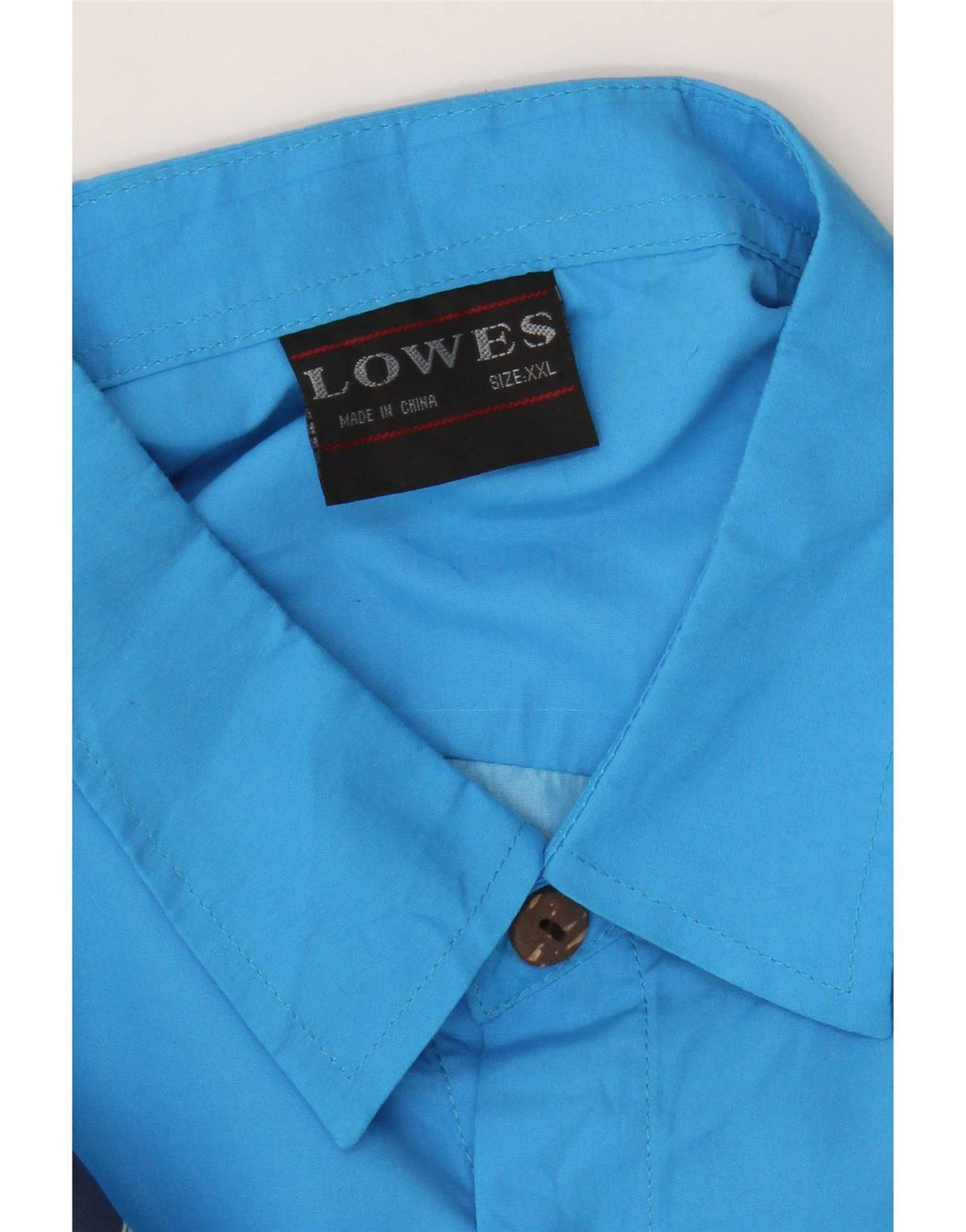 Cămașă cu mânecă scurtă Lowes pentru bărbați, 2XL, albastru, poliester, hawaian