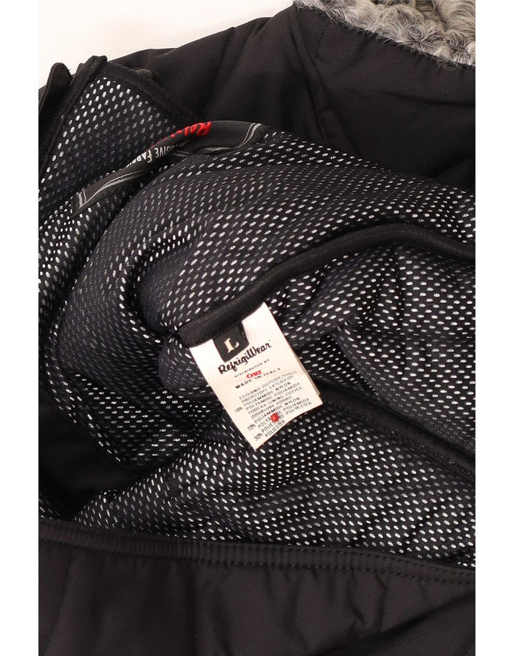 Jachetă de vânt pentru femei Refrigiwear UK 14, mare, neagră, poliamidă
