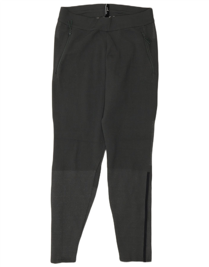 Pantaloni de trening Adidas pentru femei UK 14 Gri mediu Poliester color bloc