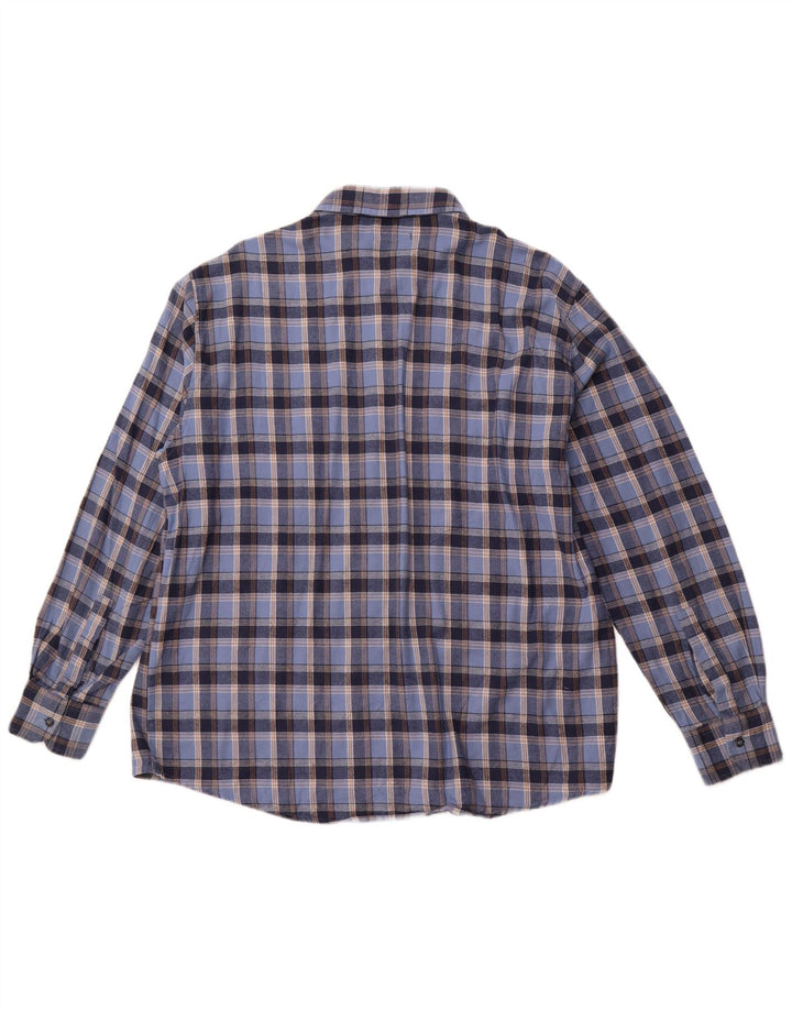 Cămașă de flanel pentru bărbați SEA BARRIER, bumbac cu carouri albastre
