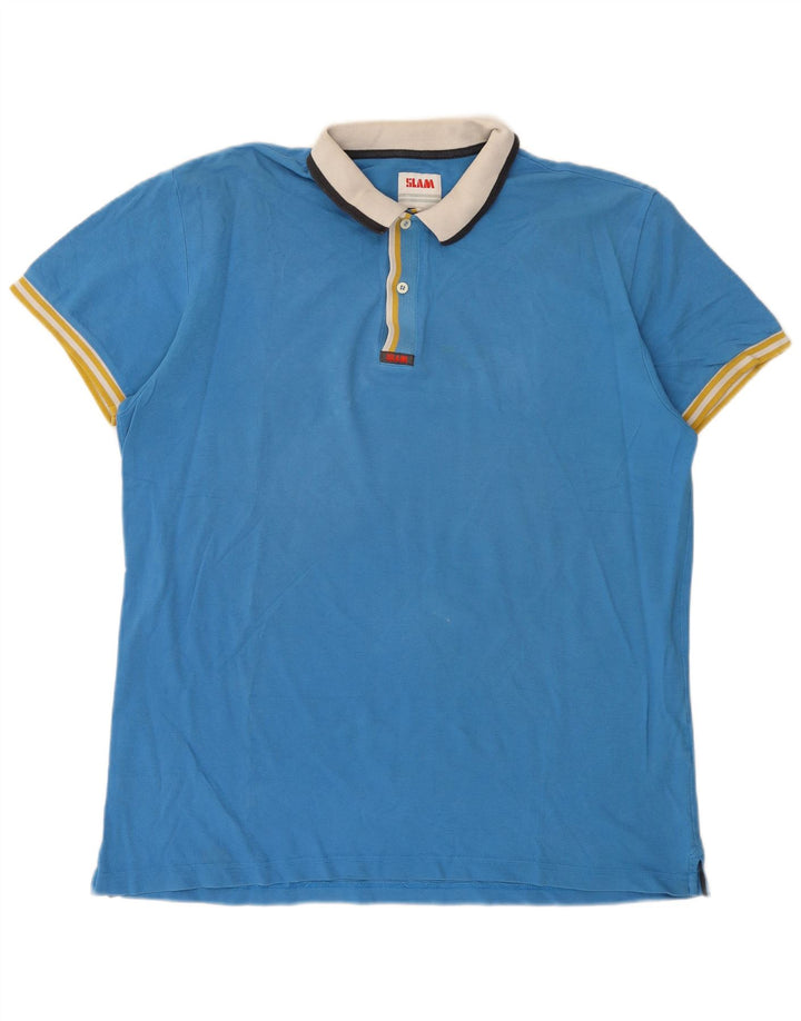 Tricou polo pentru bărbați Slam 3XL, bumbac albastru