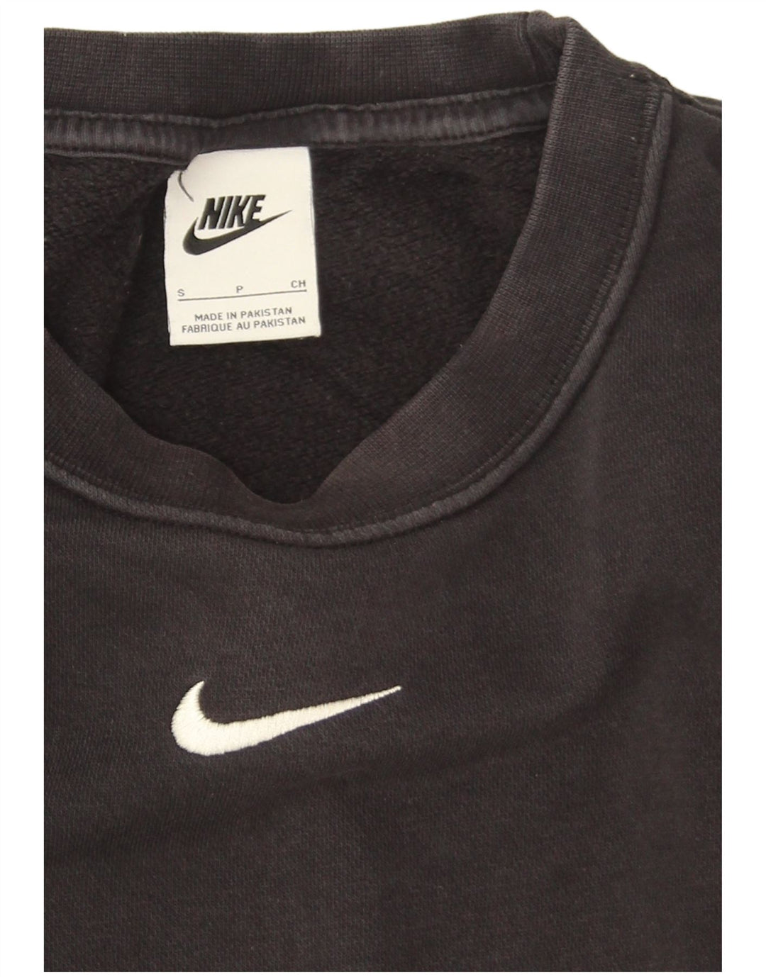 Hanorac Nike pentru bărbați, cu tăiere lejeră, pulover mic, negru, bumbac