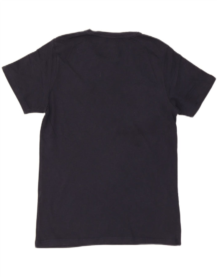 JACK & JONES Mens Core Graphic T-Shirt Top Small Navy Blue Vintage Jack & Jones and Second-Hand Jack & Jones from Messina Hembry 