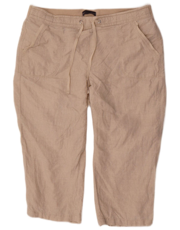 Pantaloni Capri pentru femei Marks & Spencer UK 18 XL W38 L22 Bej in