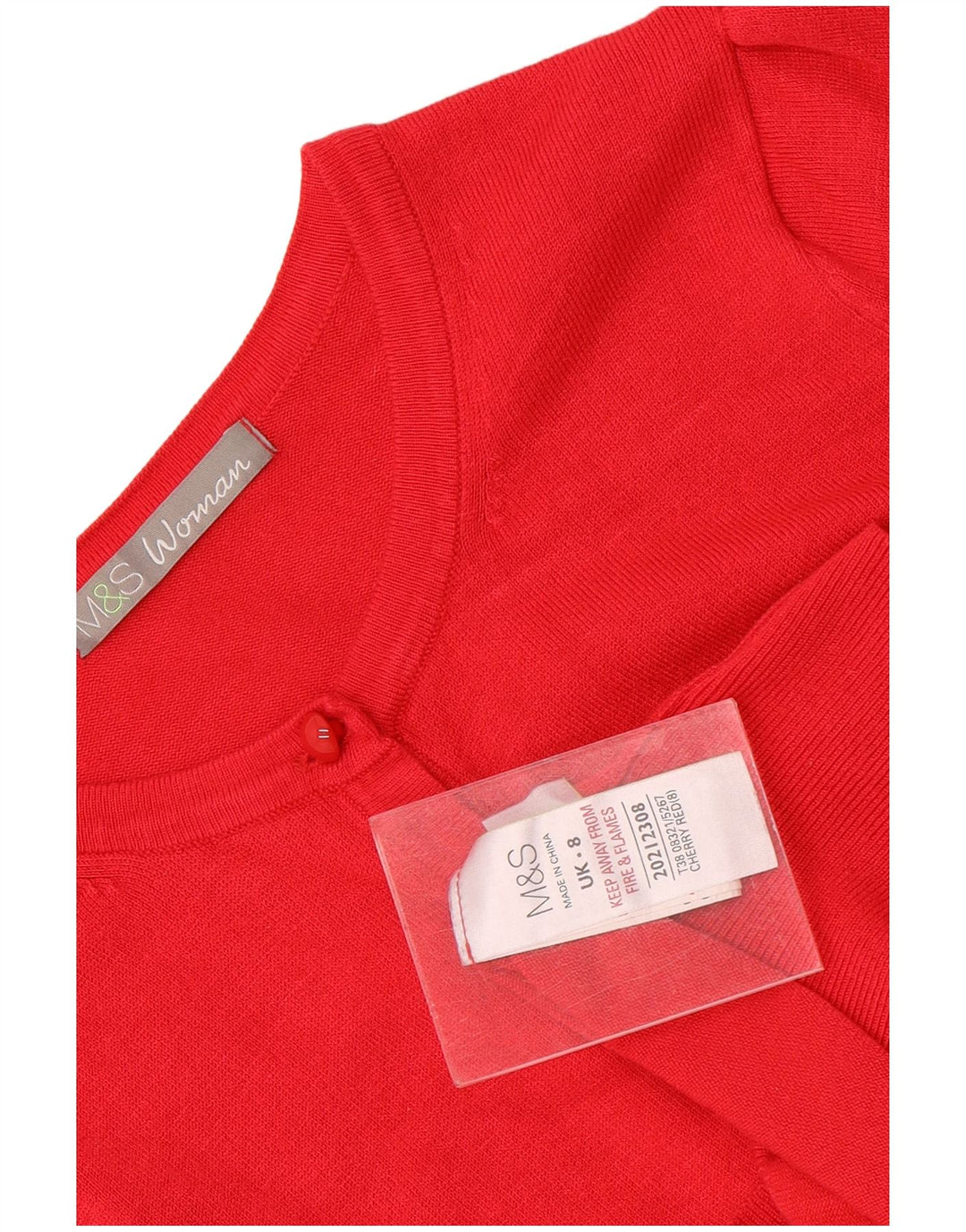 Pulover cardigan pentru femei Marks & Spencer UK 8 Small Red Viscose