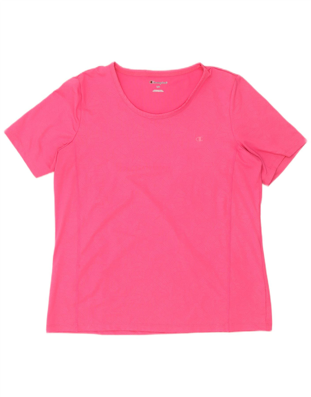 Tricou Champion pentru femei Top UK 16 Large, roz, poliester geometric