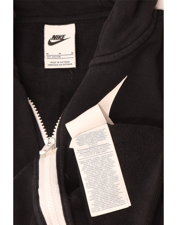 Pulover NIKE pentru băieți Swoosh Graphic, cu fermoar, 10-11 ani, mediu negru