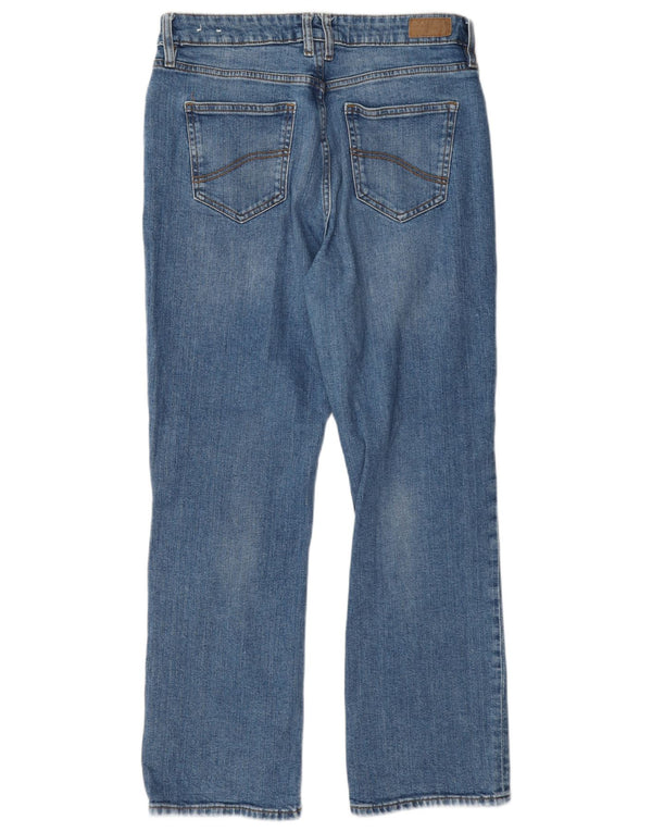 Fat Face Blugi drepti pentru femei cu talie mare UK 12 Medium W30 L29 Blue Bumbac