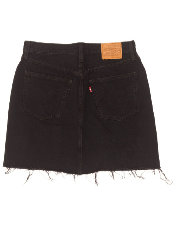 Levi's Womens Denim Skirt W28 Medium Black Cotton