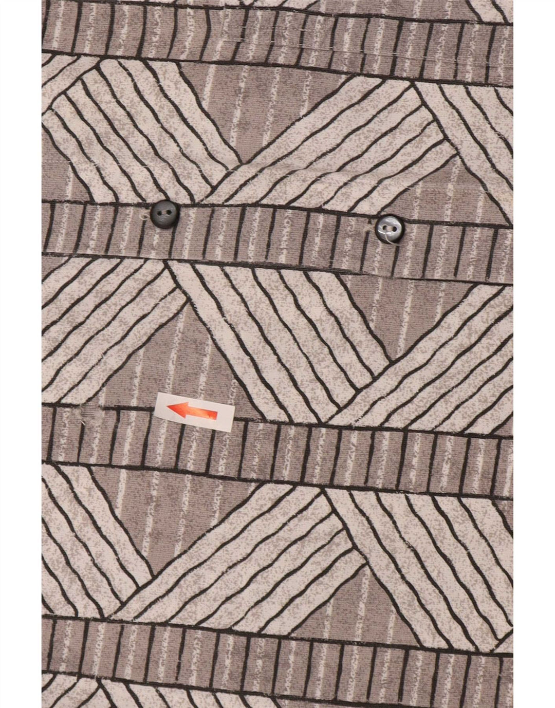 Cămașă Vintage pentru bărbați cu mânecă scurtă XL gri geometrică