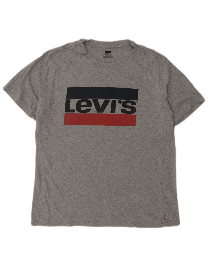 Tricou grafic pentru bărbați Levi's Top din bumbac gri mediu