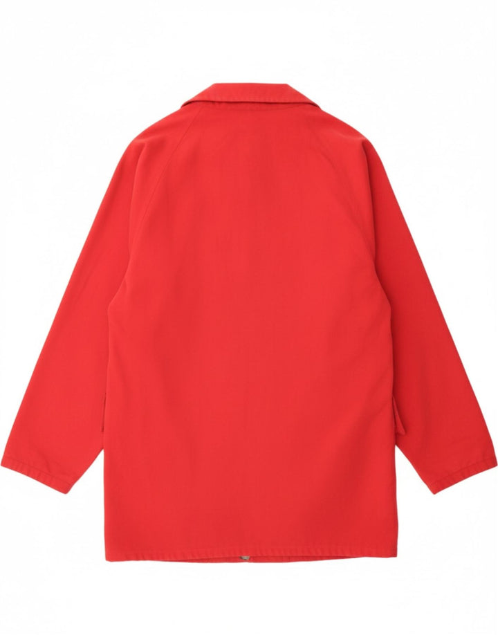 BEVERLY HILLS Womens Overcoat UK 10 Small Red Viscose