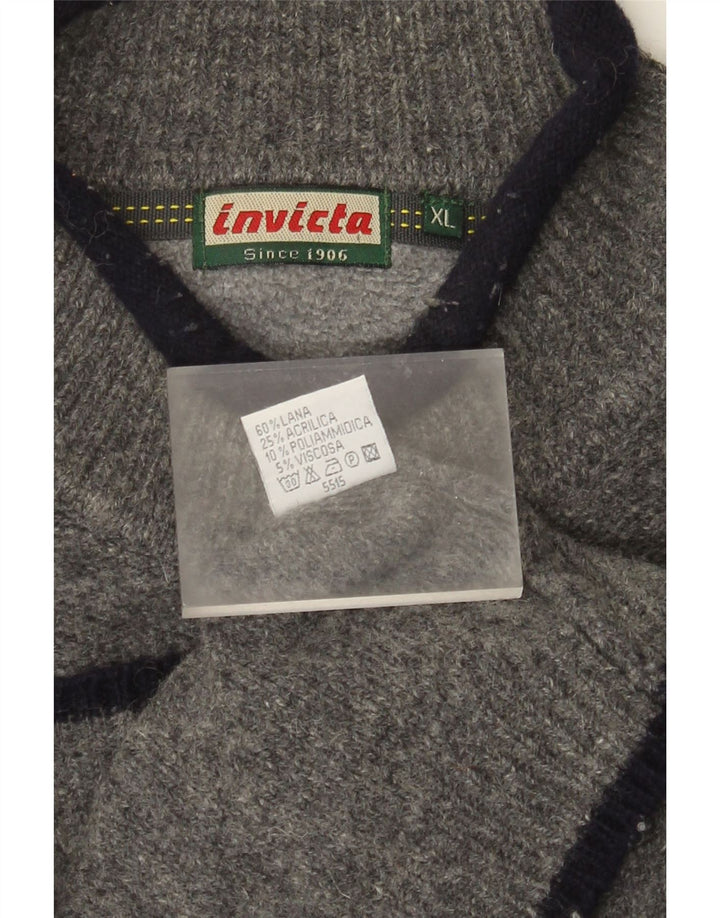 Pulover pentru bărbați Invicta cu gât țestoasă, XL, lână gri