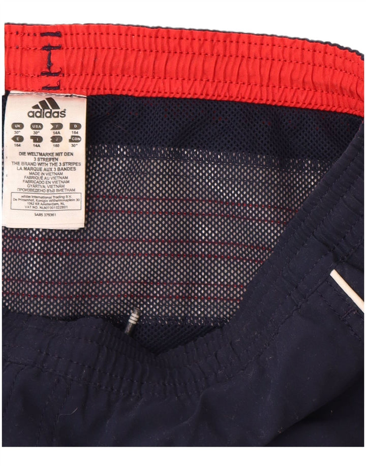 Pantaloni scurți de înot ADIDAS pentru băieți 13-14 ani bleumarin poliester color bloc