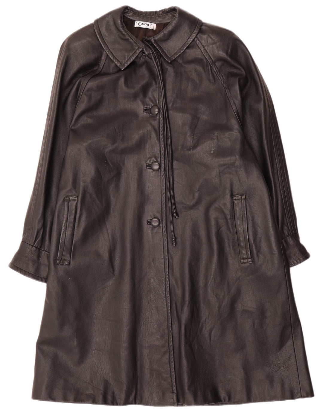 Palton din piele pentru femei Carnet UK 18 XL Negru