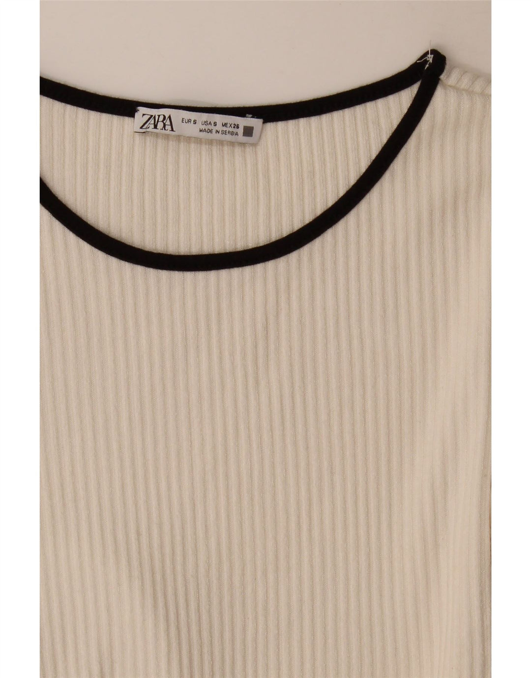 Top femeie Zara cu mânecă lungă UK 8 Small White