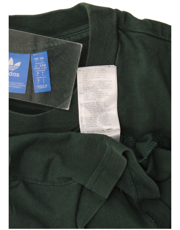 Tricou grafic ADIDAS pentru bărbați Top mare din bumbac verde