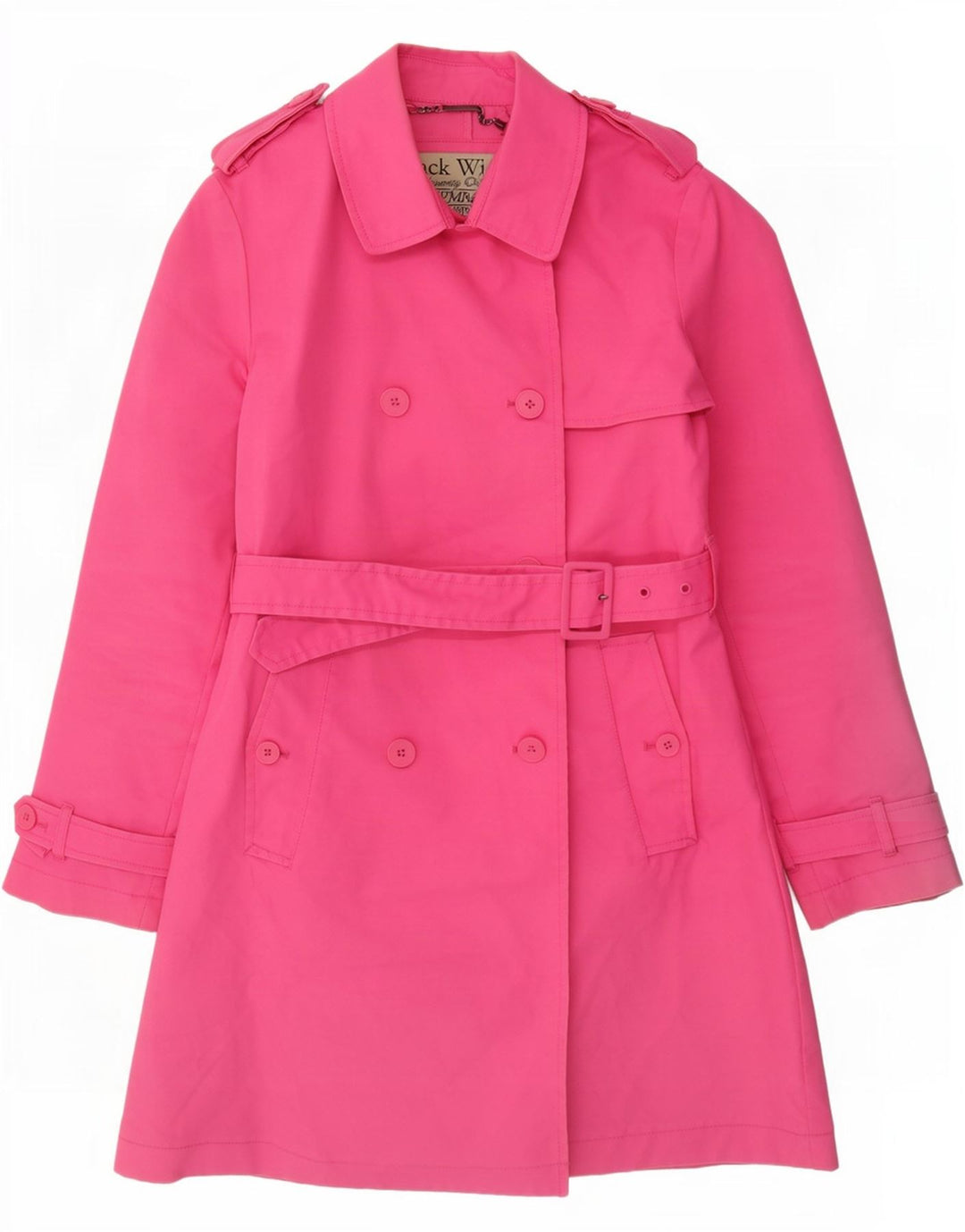 Trench Jack Wills pentru femei UK 12, bumbac roz mediu