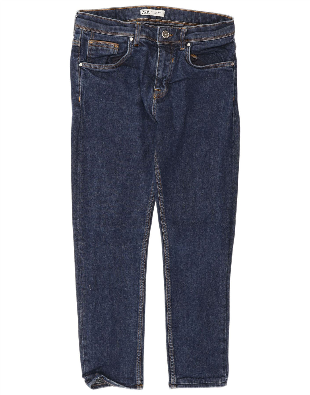 Blugi slim pentru bărbați Zara EU 42 Large W32 L26 Albastru