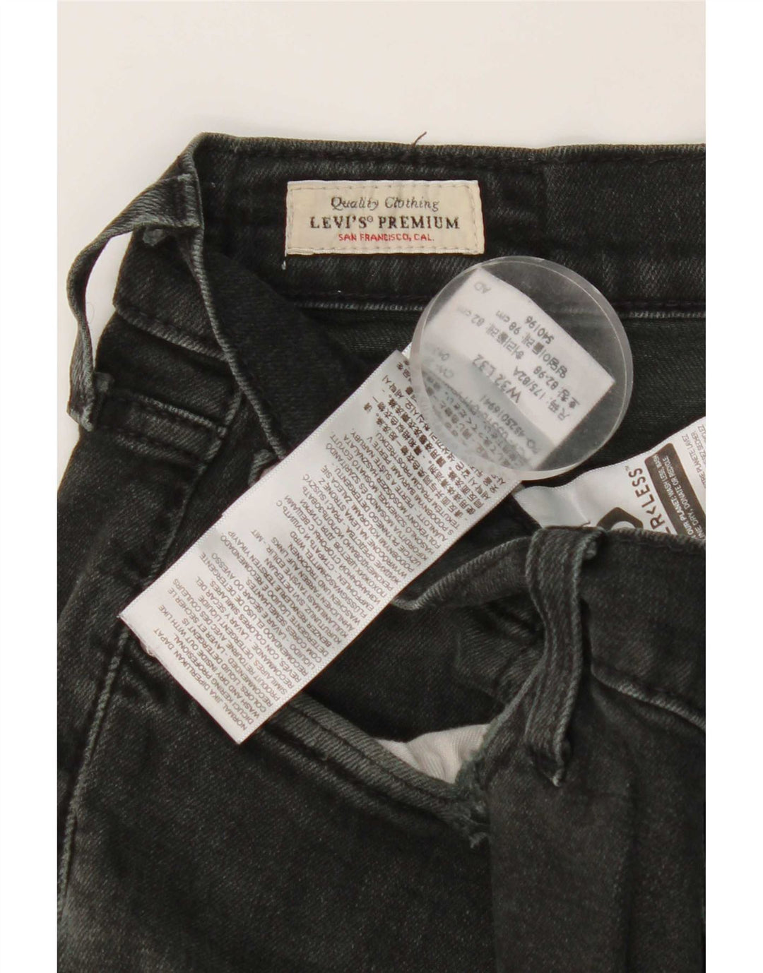 Blugi slim pentru bărbați Levi's W32 L32 bumbac negru